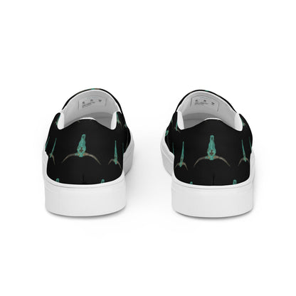 Turquoise Longhorn Women__ slip-on canvas shoes