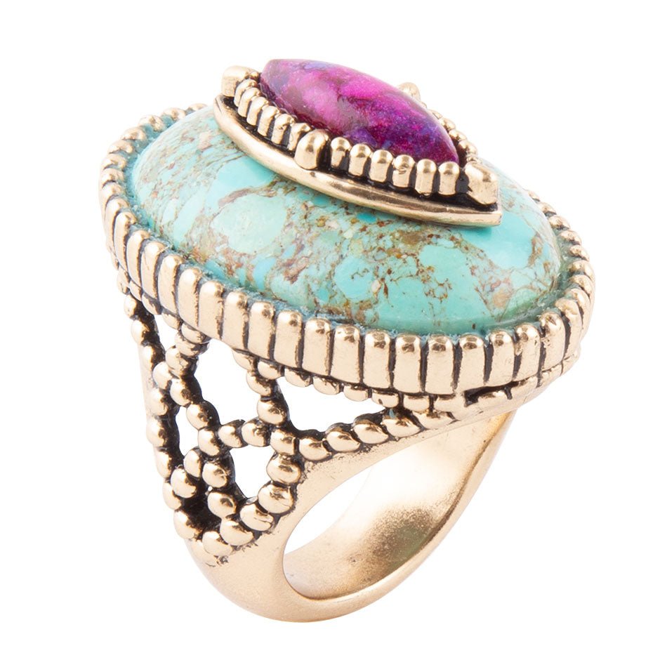 Stacked Stone Turquoise Ring