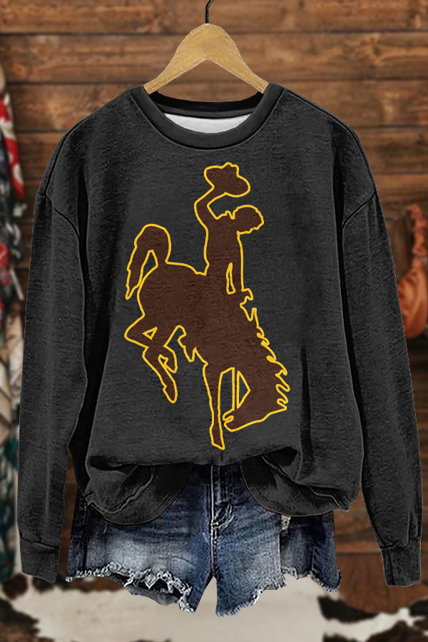 Gameday Wyoming Cowboys Print Sweatshirt