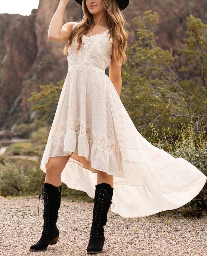 Vintage Western  High-Low Hem Dress