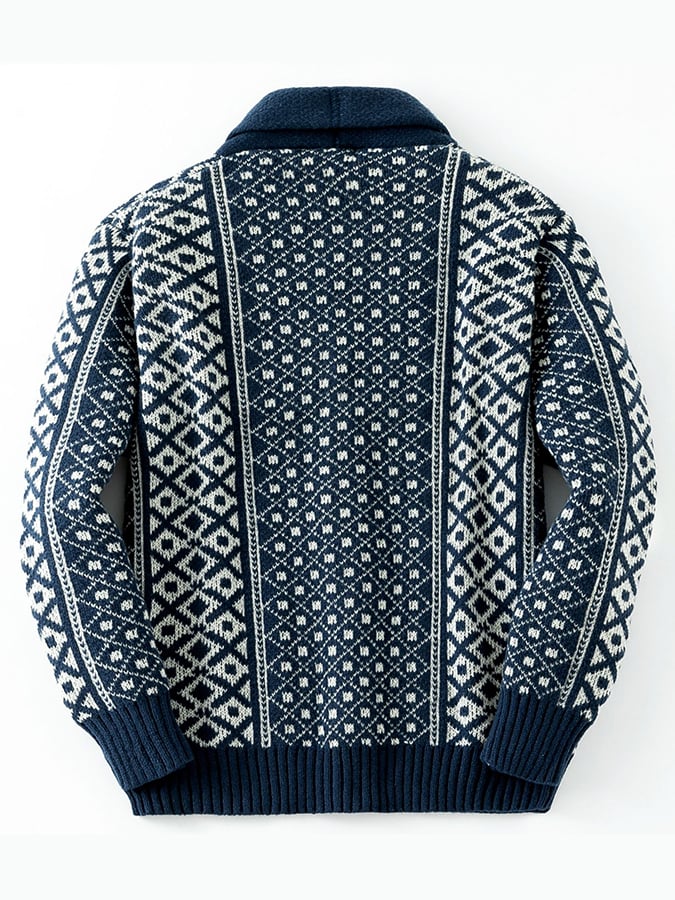 Men's Vintage Knitted Sweater Jacket