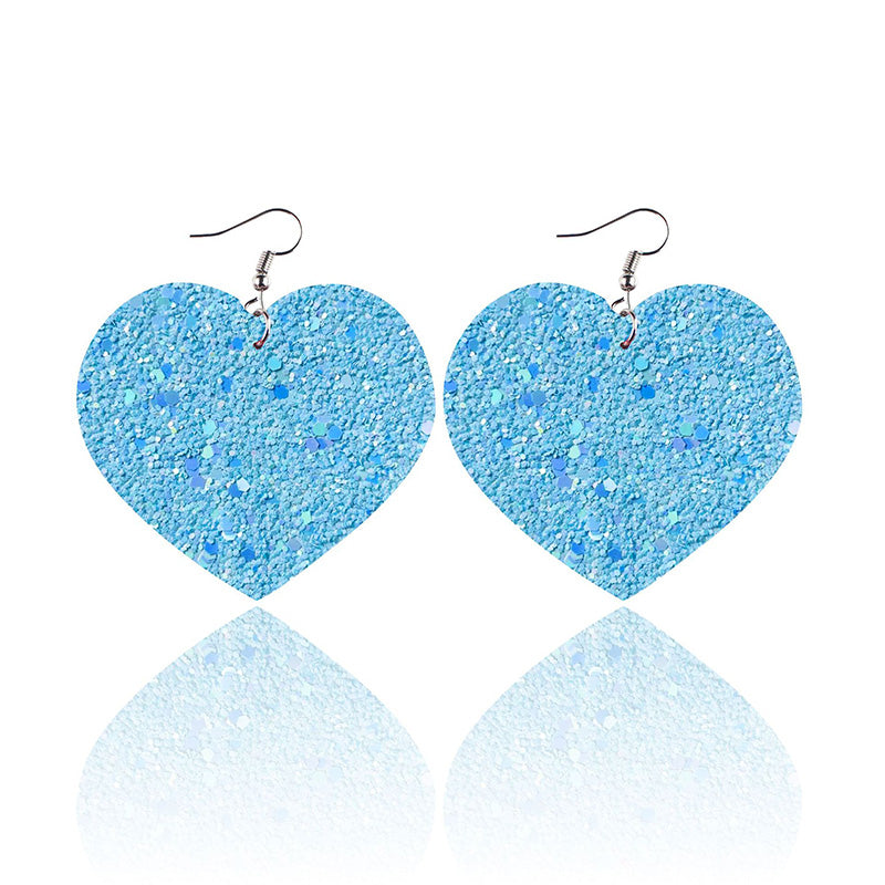 Valentine's Day Sequin Heart Pattern Earrings