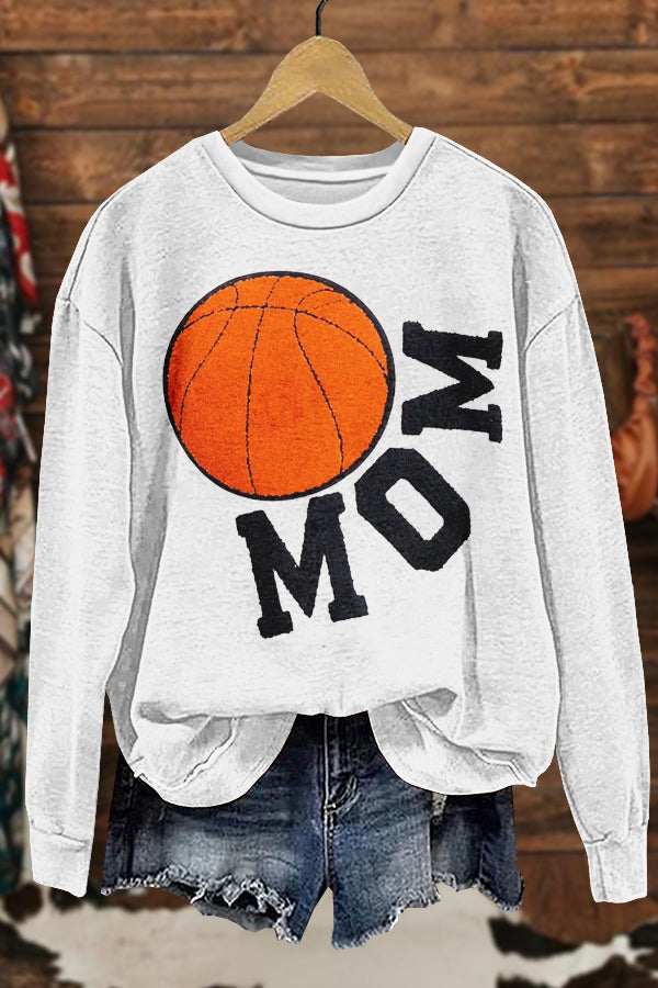 Gameday Basketball Mom Print Sweatshirt