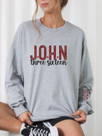 John 3 16 For God So Loved Crew Sweatshirt choice of colors