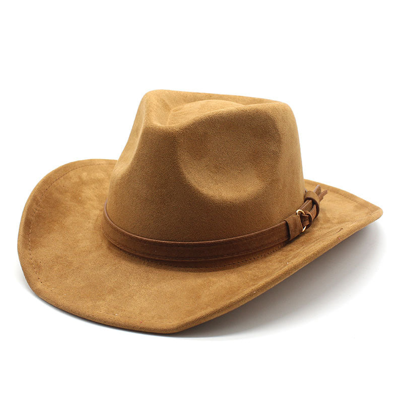 Men's Vintage Western Cowboy Hat Suede Knight Hat