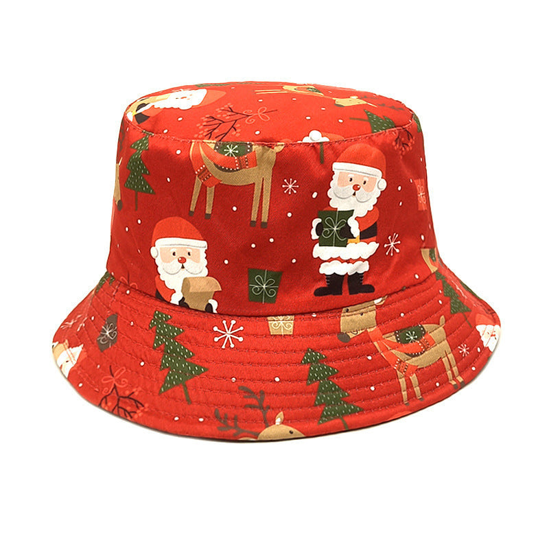 Santa Claus Print Bucket Hat