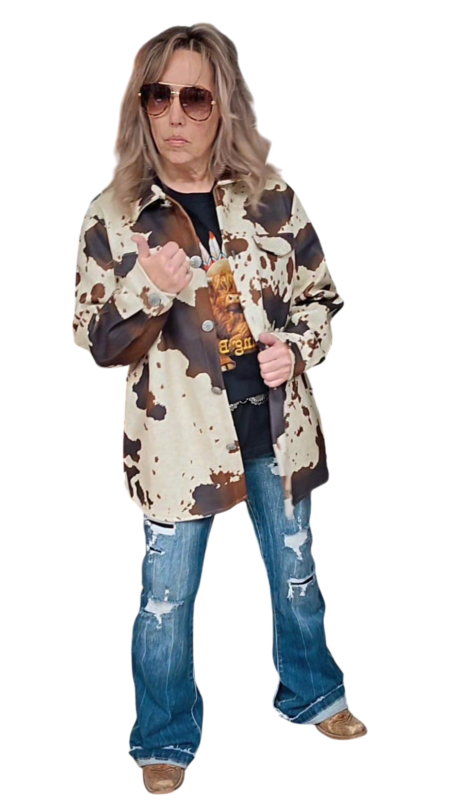 Desperado Cow Print Jacket