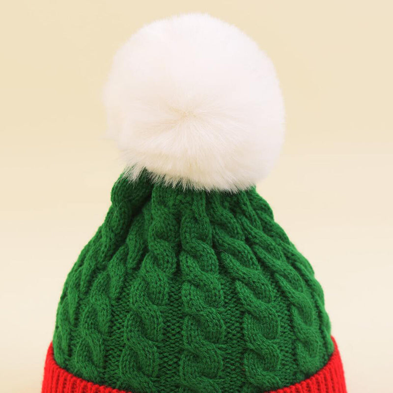 Christmas Contrast Color Warm Knit Hat