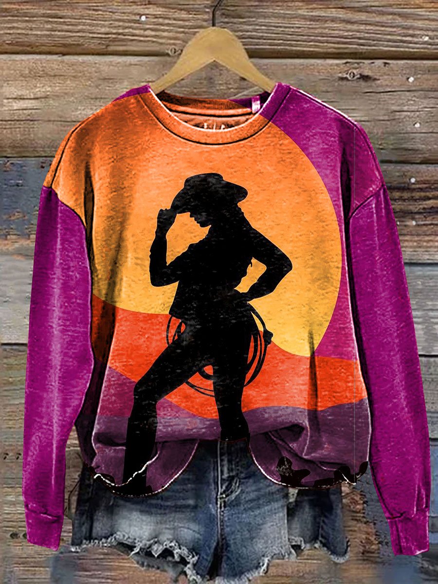 Western Cowgirl Art Casual  Sweatshirt