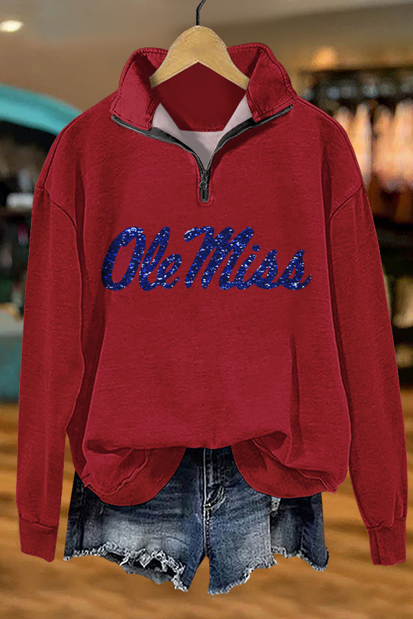 Gameday Ole Miss Print Sweatshirt