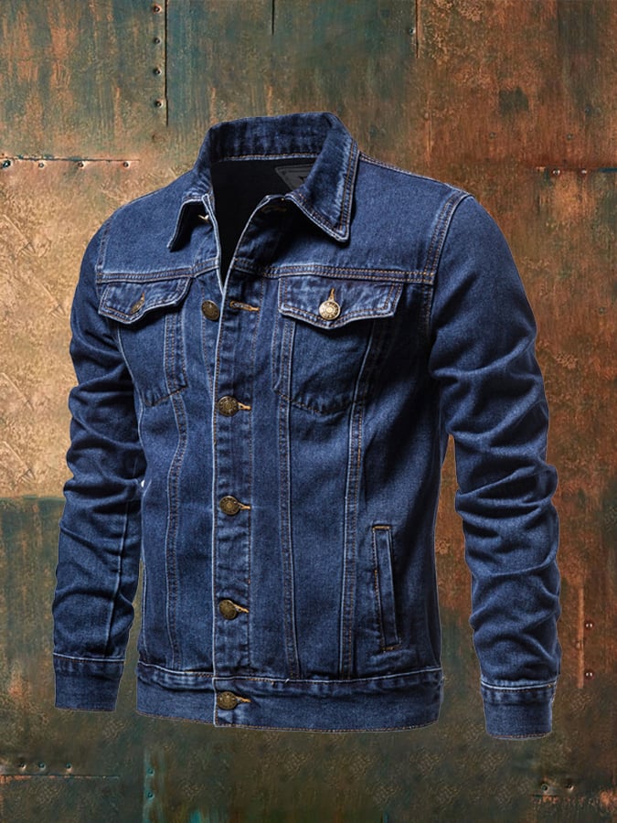 Men's Vintage Pocket Denim Jacket