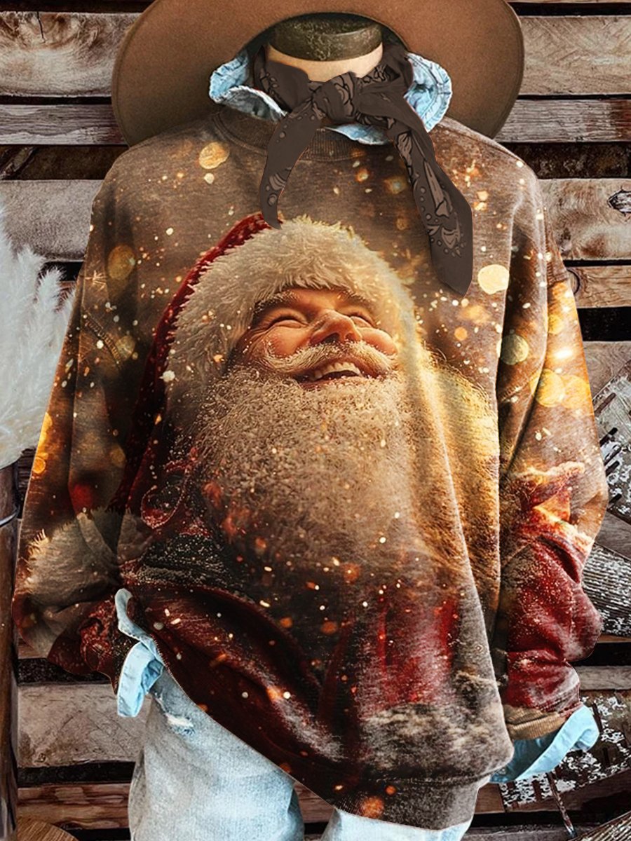 Christmas Print Casual Sweatshirt