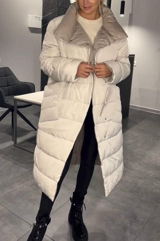 Women's Casual Lapel Double-sided Long Cotton Coat