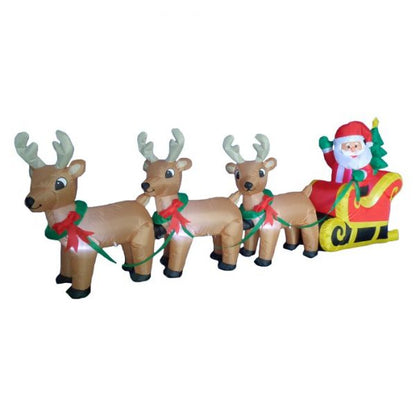 Christmas-5 christmas santa claus on sleigh sled indoor outdoor inflatable