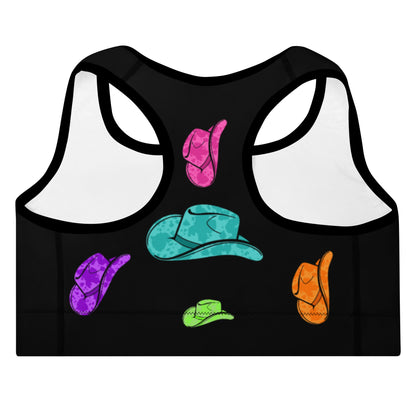 All Neon Hat Padded Sports Bra