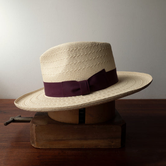 Diamond Fedora Panama Hat - Red