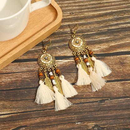 Women's Ethnic Style Tassel Drop Earrings