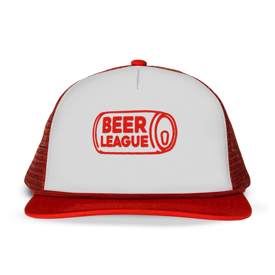 Beer Can Pattern BEER LEAGUE Letter Printed Trucker Hat