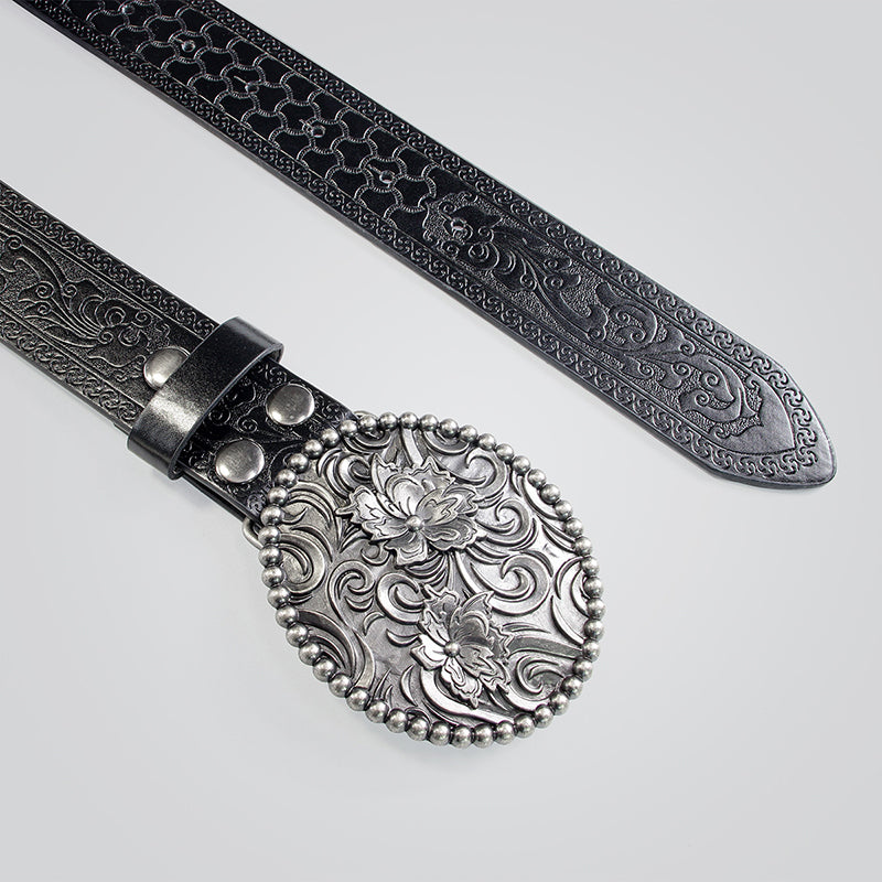 Trendy Western Vintage Carved Belt