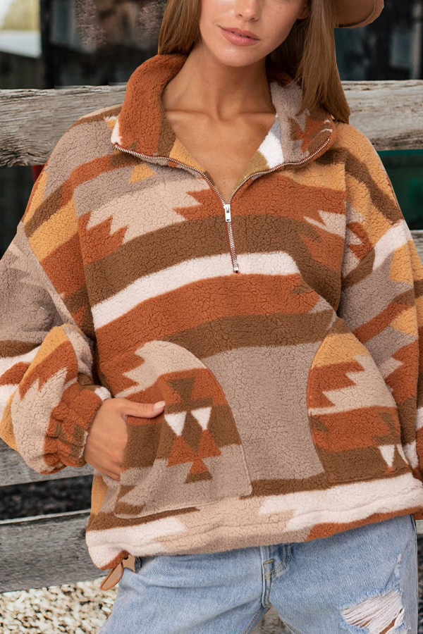 Aztec Soft Pullover Fleece