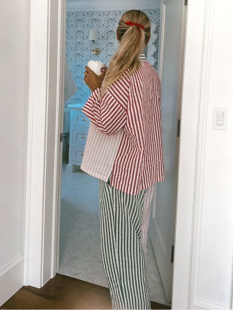 Holiday Tri-Stripe Pajama Set