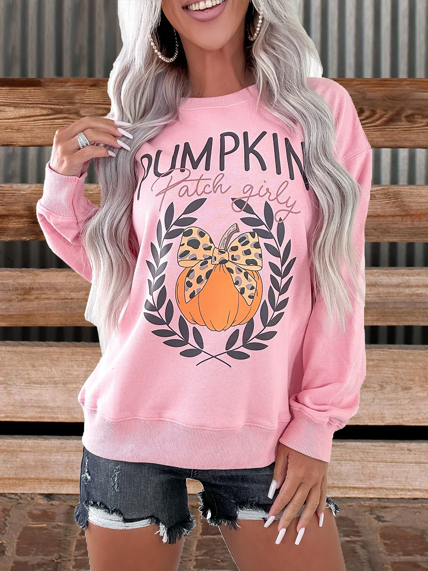 Women's Casual Western Print Long Sleeve Sweatshirt