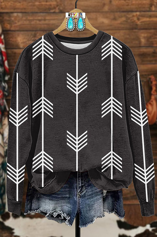 Casual Western Arrow Sweatshirt