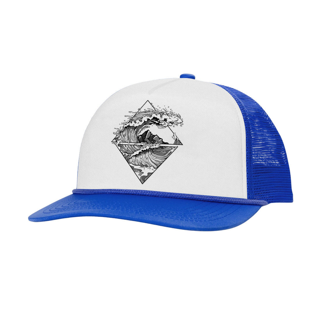 Crashing Wave Printed Trucker Hat