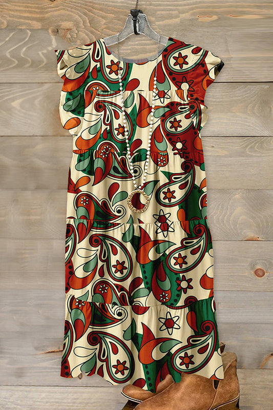 Vintage Western Perlis Print Dress