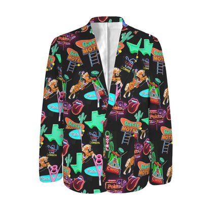 Vegas Neon Men's Western Blazer