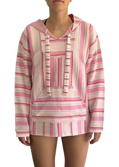 Knit Baja Hoodie - Pink