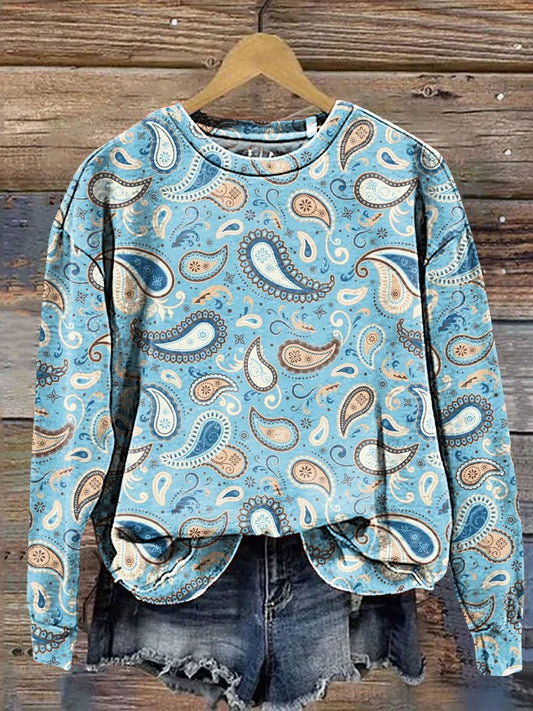 Paisley Pattern Art Print Casual Sweatshirt