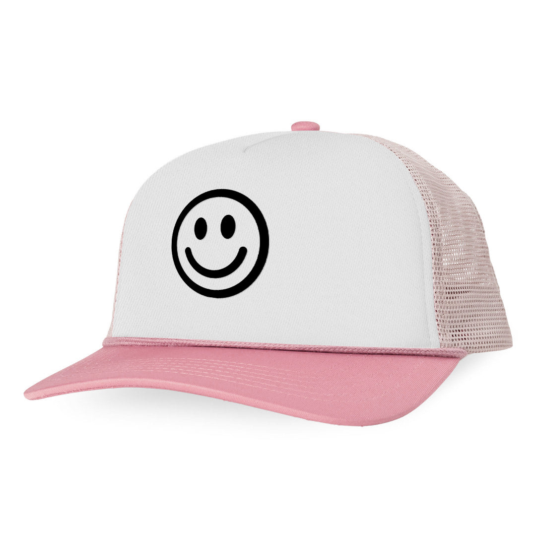 Smile Face Printed Trucker Hat