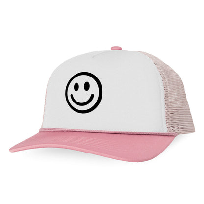 Smile Face Printed Trucker Hat