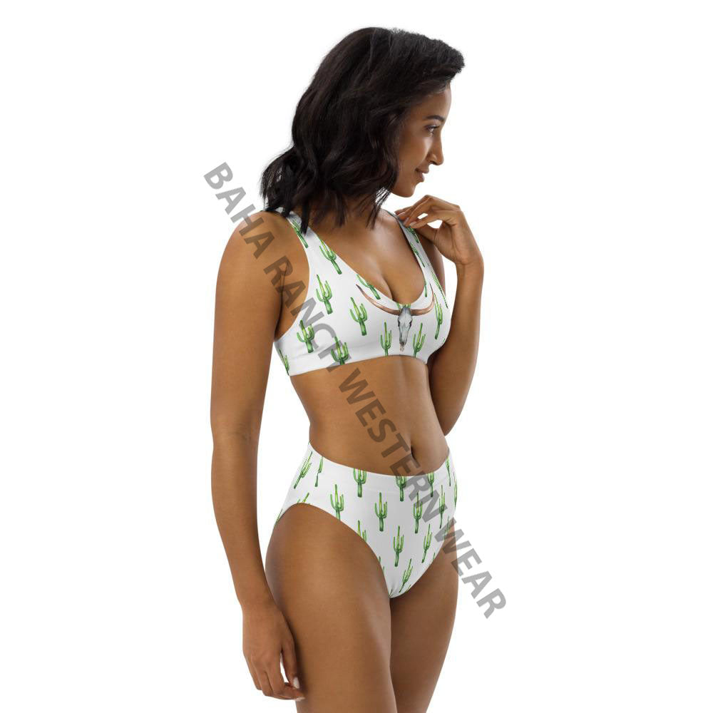 Yeehaw Desert Dweller Bull Skull Cactus Bikini