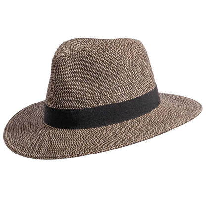 Nero | Mens Two-Tone Woven Straw Fedora Hat