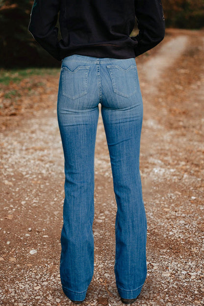 Vintage Washed Straight Jeans