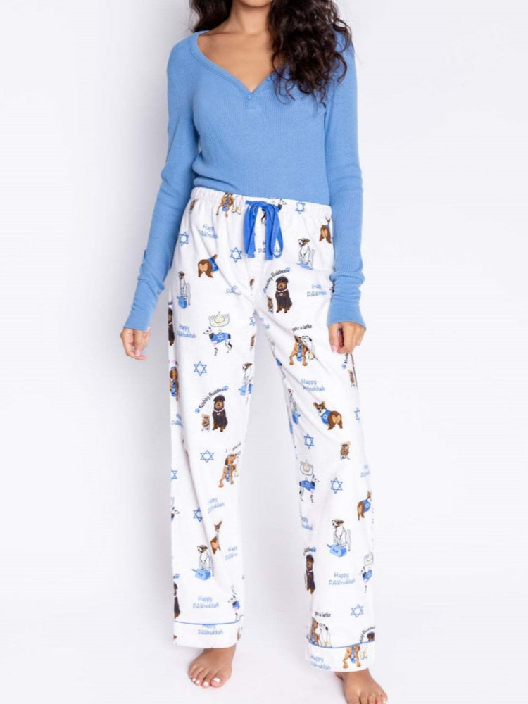 Cute Dog Print Pajama Set