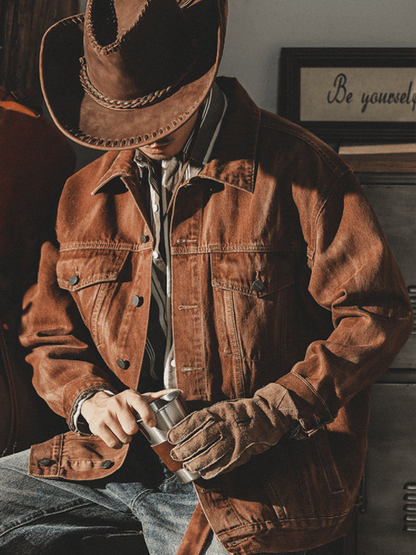 Men's Vintage Western Washed Tooling Jacket