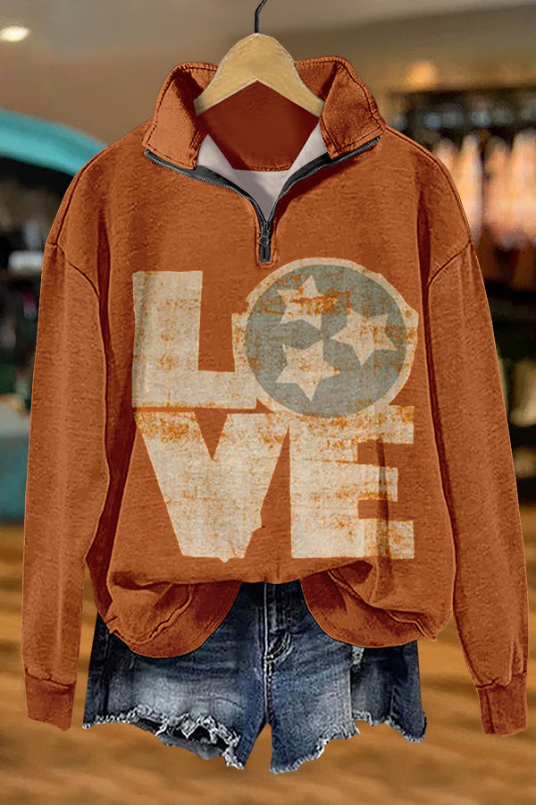 Cozy Gameday Tennessee Volunteers Print Sweatshirt