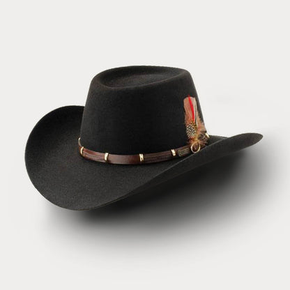 The Boss 100X  Cowboy Hat-Black-3.5" Brim, 4" Crown