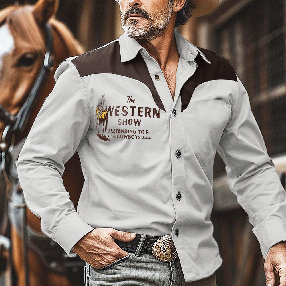 Men's Western Nomad Western Print Long Sleeve Shirt