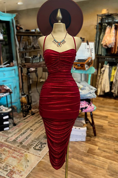 Beautiful Sexy Pleated Backless Dress