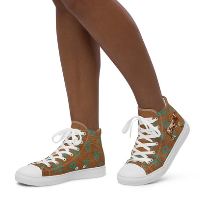 Longhorns & Brands Women__ high top canvas shoes