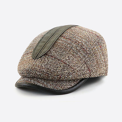 3 Color-Splicing retro newsboy cap