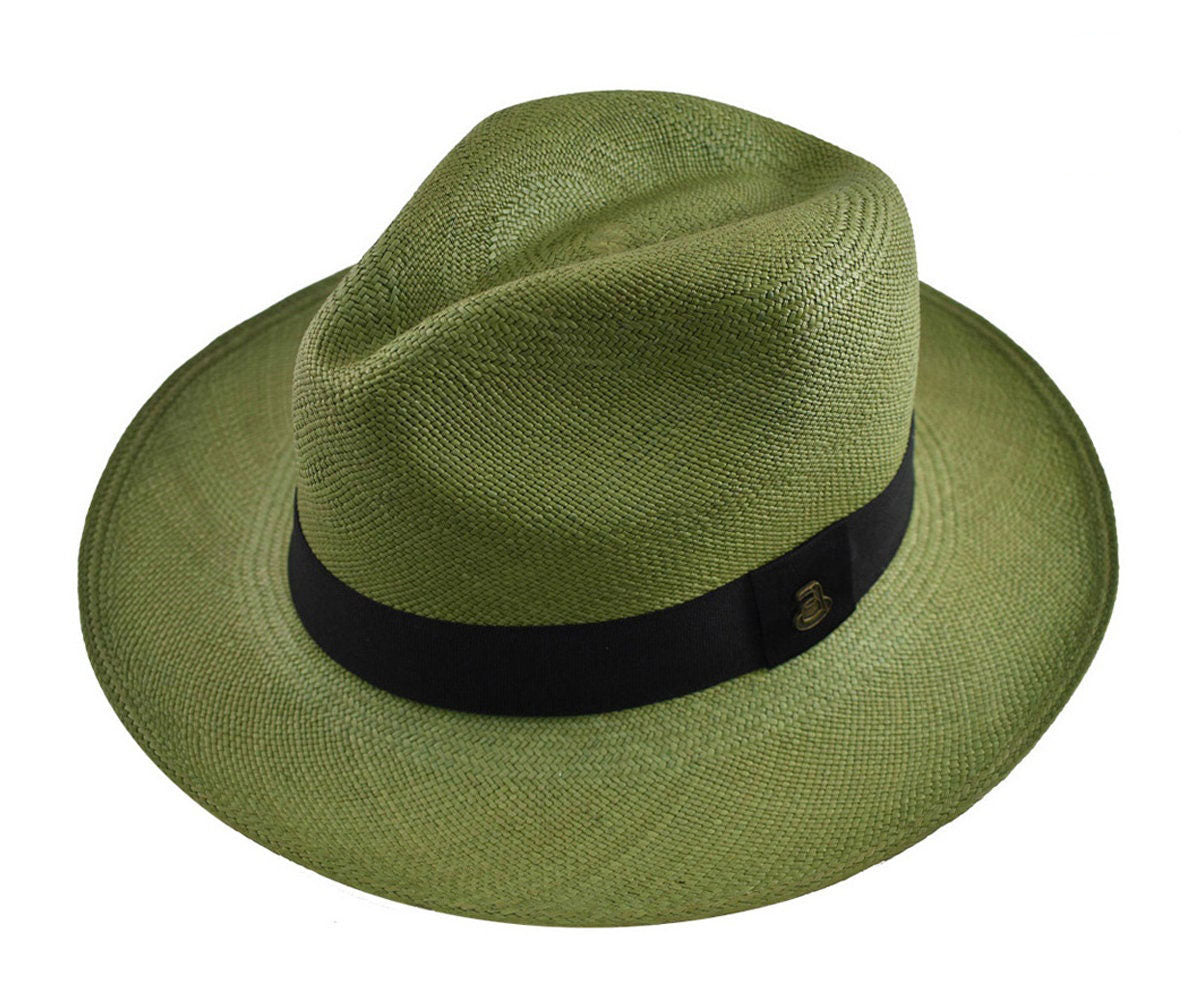 Advanced Original Panama Hat-Verde Oscuro Toquilla Straw | Brown Band-Handwoven in Ecuador