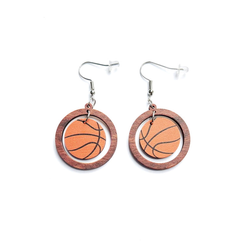 Classic Wooden Ball Earrings