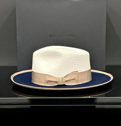 Effortless Class Two Stone Straw Felt Fedora Hat