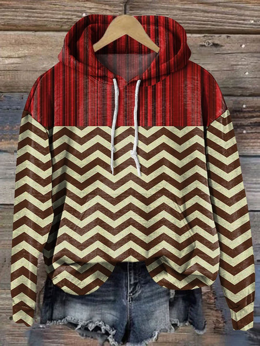 Wave Retro Art Casual Hoodie Sweatshirt