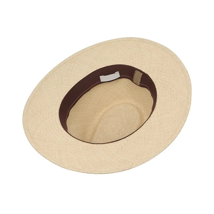 Snap brim Loreto Ecuador Straw Panama Hat [Fast shipping and box packing]